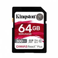 MEMORIA FLASH SD KINGSTON SDXC CANVAS REACT PLUS 64GB 300R/260W UHS-II U3 V90 (SDR/64GB) MEMORIA FLASH SD KINGSTON SDXC CANVAS REACT PLUS 64GB 300R/260W UHS-II U3 V90 (SDR/64GB)